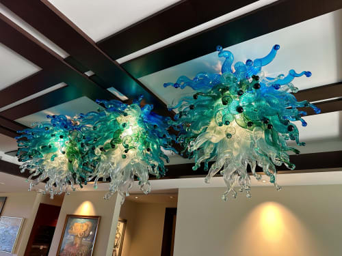 Pololena chandelier | Chandeliers by Rick Strini. STRINI ART GLASS