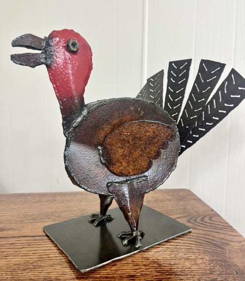 Turkey Tabletop Sculpture | Sculptures by Gatski Metal