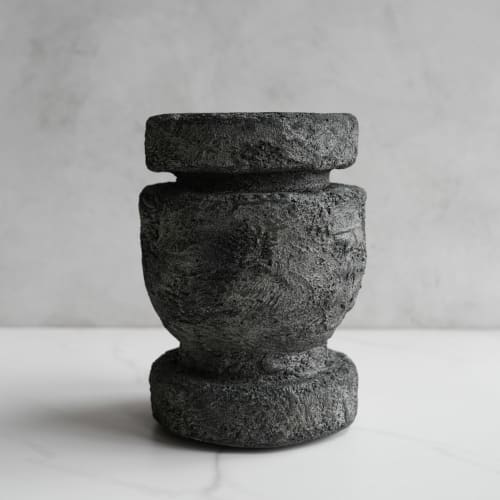 Closed Form Concrete Sculpture "Carbon #001" | Sculptures by Carolyn Powers Designs