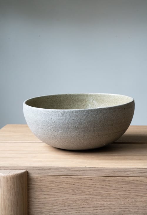 Handmade Stoneware Ramen Bowl "Concrete" | Serveware by Creating Comfort Lab