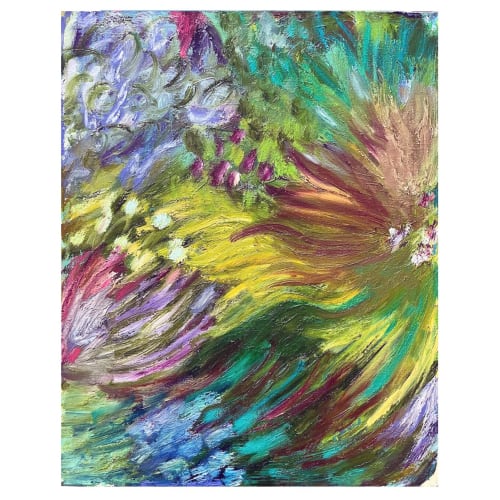 Oil Painting "Medusas Garden" | Oil And Acrylic Painting in Paintings by Grace Mandl