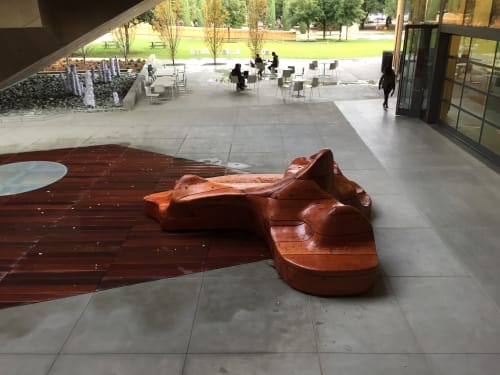Sima Sculpture Bench | Sculptures by Yulia Pinkusevich | McMurtry Building in Stanford
