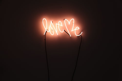 Love Me Signage | Lighting by Curtis Kulig