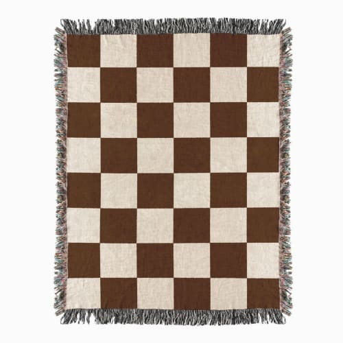 Checkers woven throw blanket. 03 | Linens & Bedding by forn Studio by Anna Pepe