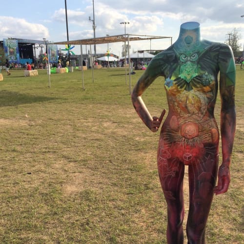 Painted Mannequin | Paintings by Vincent Fink | McLane Stadium in Waco
