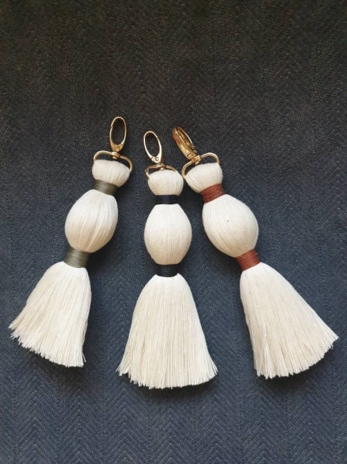 Curtain Ornament, Textile Art, Wool Design Keychain | Decorative Objects by Sarmal Design