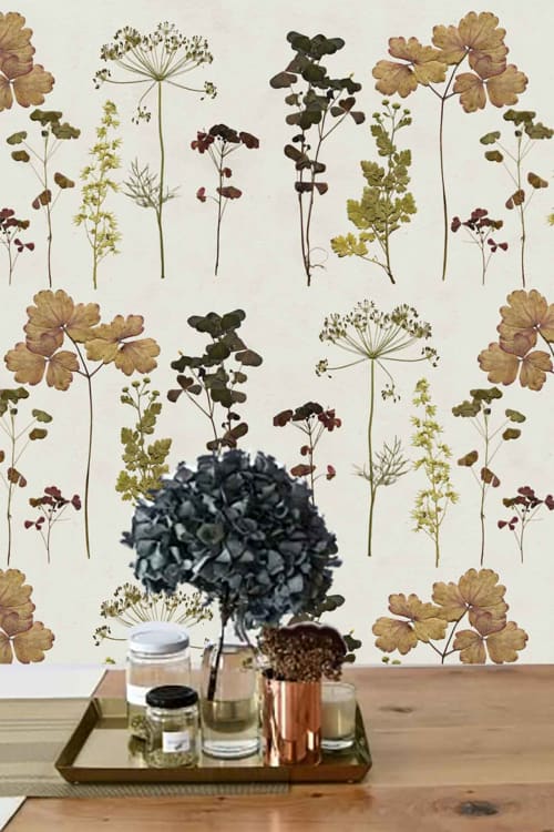 Pressed in Time | Wallpaper by Cara Saven Wall Design