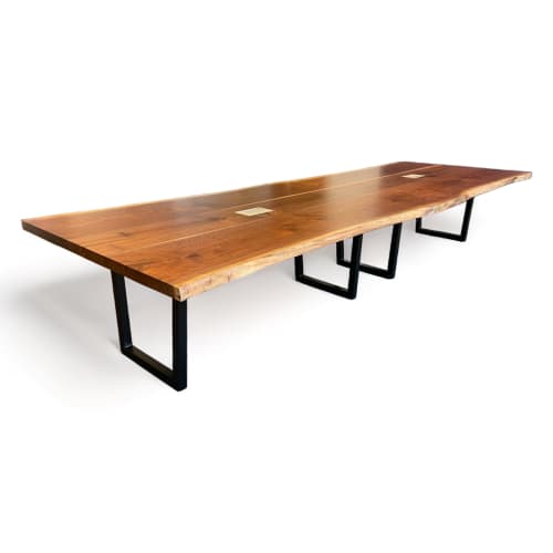 Live Edge Black Walnut Conference Table | Tables by KC Custom Hardwoods