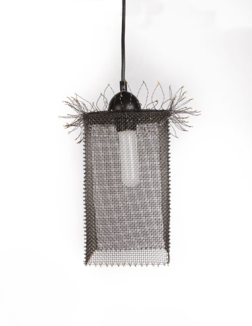 Fringe Collection 2 small & 1 medium Steel Wire Mesh Lights | Pendants by Anne Lindsay