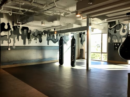 Boxing Drips | Murals by Cory Schnitzer | Fit Athletic Club & Gym in San Diego