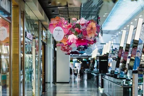 Flower Installation | Art & Wall Decor by Marina Lommerse | Lakeside Joondalup Shopping City in Joondalup