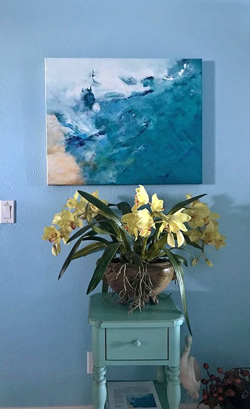 Riding the Wave Acrylic Contemporary Abstract | Paintings by Strokes by Red - Red (Linda Harrison)