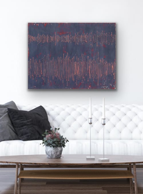 Sound Waves from Lola by the Kinks | Paintings by L Rowland Contemporary Art