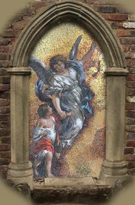 Guardian Angel Mosaic Feature Wall, Annabel's Mayfair | Glasswork in Wall Treatments by Paul Siggins - The Mosaic Studio | Annabel's in London