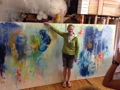 Her Name is Paramitas - commissioned painting | Oil And Acrylic Painting in Paintings by Claire Desjardins | Anthropologie in Philadelphia