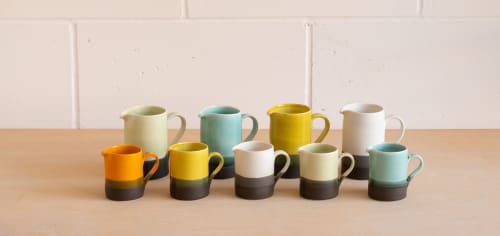 Porcelain jugs | Cups by Edit Juhasz | Finsbury Park Station in London