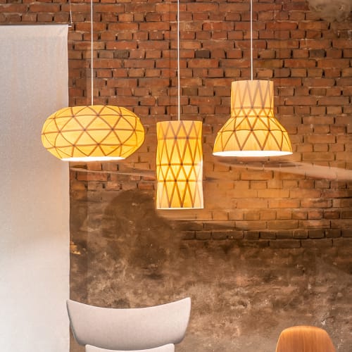 Wood Veneer Light Cylinder 33 | Pendants by ADAMLAMP