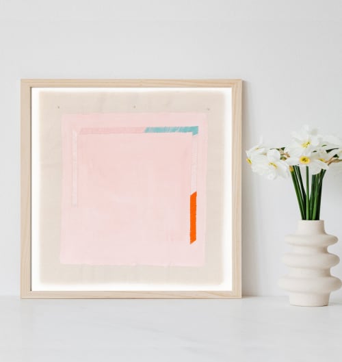 Pink Turquoise Color Block Art Print | Prints by Emily Keating Snyder