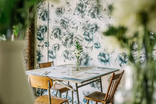 Custom Prints | Wall Treatments by Candice Kaye Design | Maman Cafe in New York