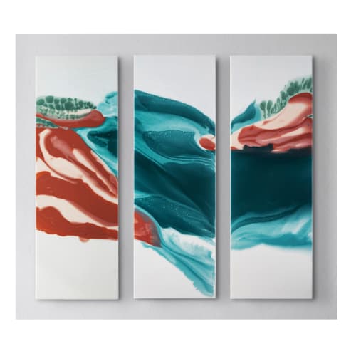 Terraqueous I, II, III | Paintings by Olivia Collins Art and Design