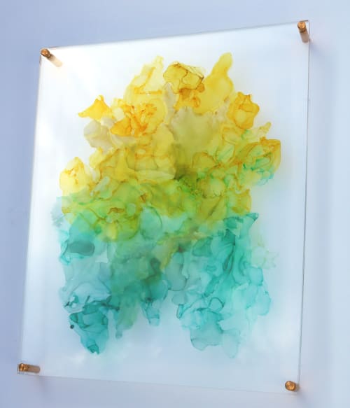 Custom Commission on Acrylic Plexiglass | Oil And Acrylic Painting in Paintings by Julie Pelaez Studios