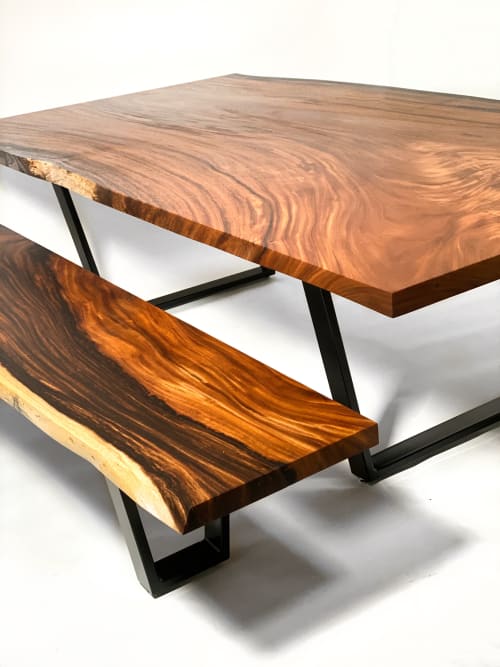 Monkey Pod Dining + Bench Collection | Dining Table in Tables by Live Edge Lust