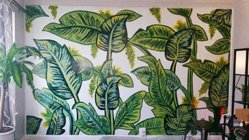 Banana Leaf Wall - Interior Mural | Murals by Earth & Ether Art