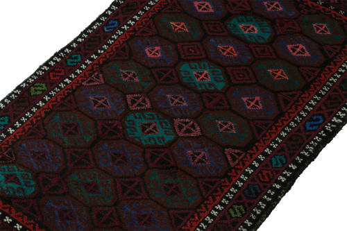 Vintage Baluch Afghan rug in Polychromatic Patterns | Rugs by Rug and Kilim