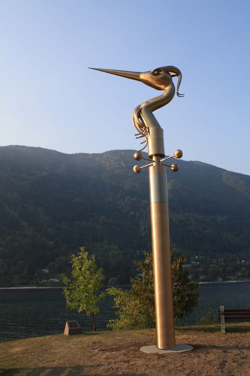 Heron’s Landing | Public Sculptures by Jock Hildebrand | Lakeside Park in Whistler