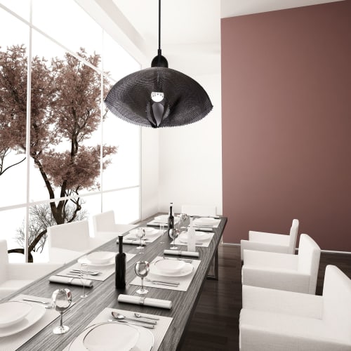 Pendant Light, Parachute III, LARGE, 24"wx12"h, | Pendants by Anne Lindsay Studio