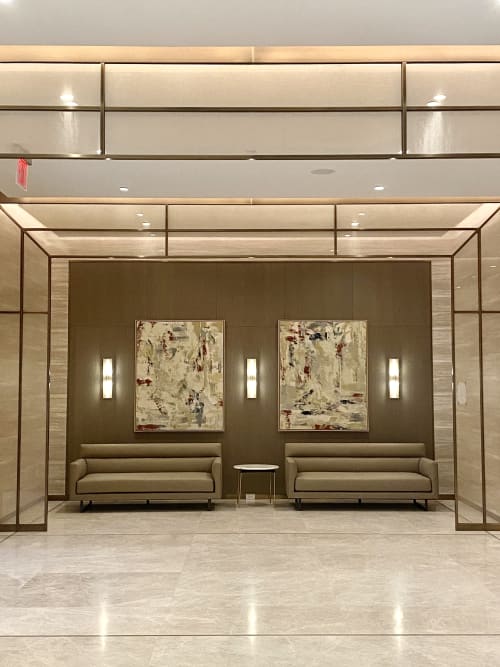 2 Commissioned Paintings 2021 | Paintings by Alice Lipping | Skyline Tower in Queens