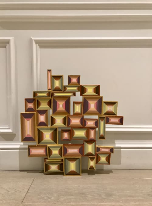 Topazes Yellow and Pink | Wall Sculpture in Wall Hangings by Marina Astakhova