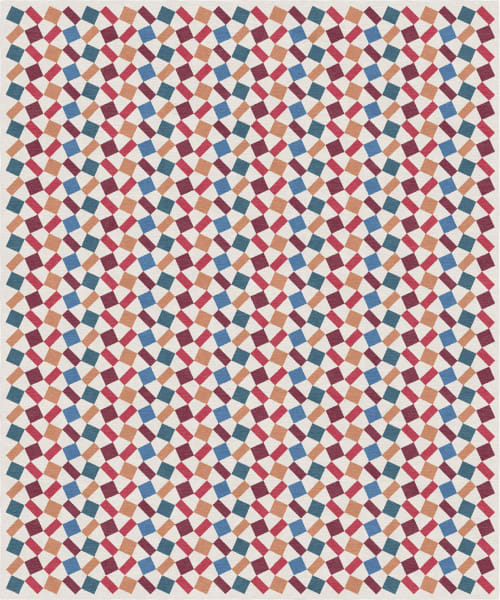 Rug Modern pattern hand knotted abstract wool | Area Rug in Rugs by Atelier Tapis Rouge