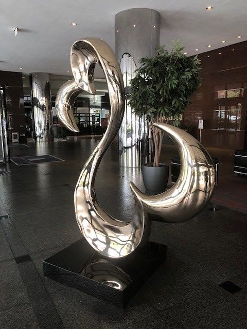 "Open Heart Icon" Monumental Fine Art Bronze Sculpture Gold | Public Sculptures by Jane Seymour Art | 400 Poydras Tower in New Orleans