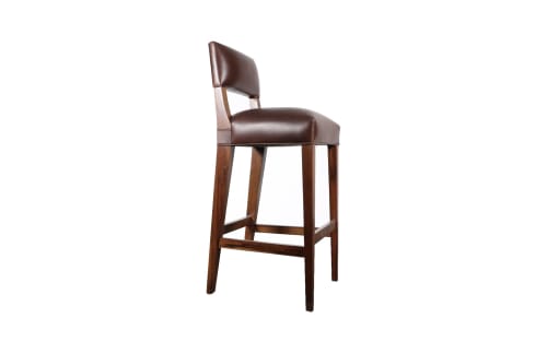 Bruno Stool from Costantini in Argentine Rosewood and Leathe | Bar Stool in Chairs by Costantini Design