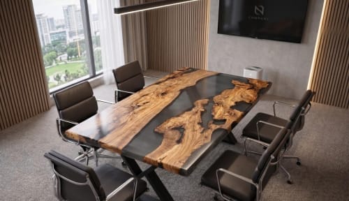 Clear Epoxy Dining Table, Epoxy Resin Office Desk | Tables by Innovative Home Decors