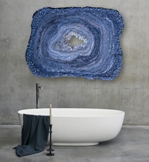 'AGATE II' - Epoxy Resin Geode Abstract Artwork | Mixed Media by Christina Twomey Art + Design
