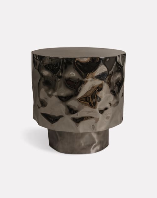Column-Form Steel Accent Table — Nitush Aroosh | Tables by Nitush Aroosh