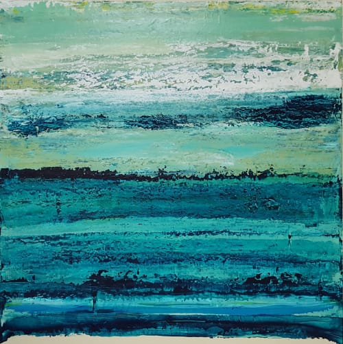 Swimming in the Turquoise - SOLD | Oil And Acrylic Painting in Paintings by Liz Friel