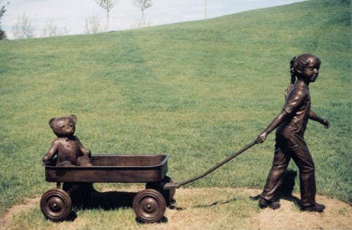Annie & Teddie - Copperfield | Public Sculptures by Don Begg / Studio West Bronze Foundry & Art Gallery