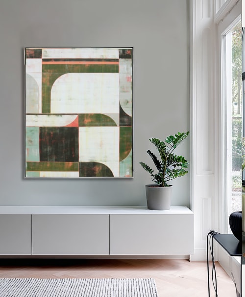 The Maze Green and Black | Paintings by Ronald H