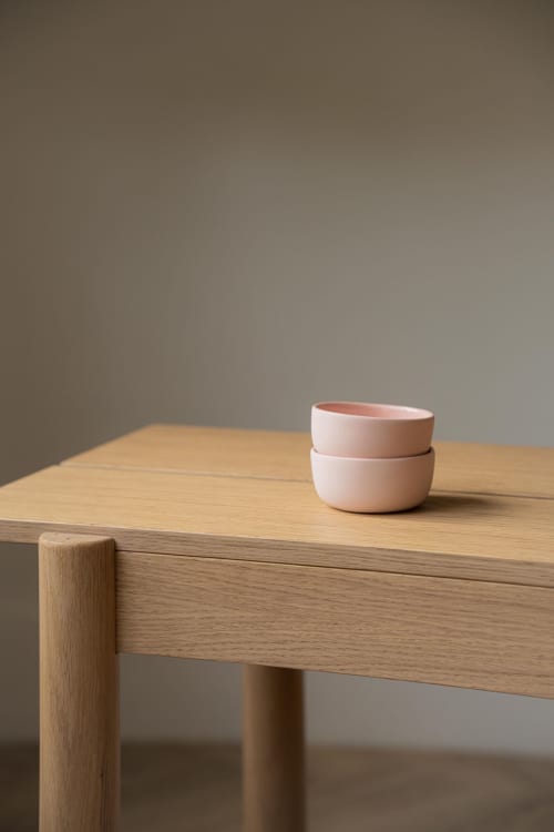 Handmade Porcelain Saucer. Powder Pink | Bowl in Dinnerware by Creating Comfort Lab