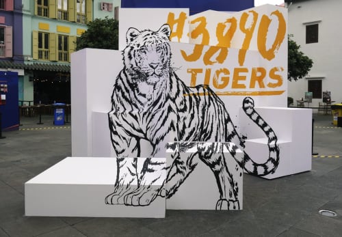 #3890 Tigers Anamoprhic Installation