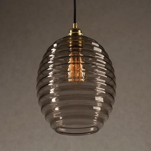 Smoked Glass Bee Hive | Pendants by Embassy interiors