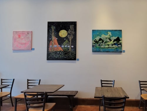 Landscape With Portals | Paintings by Sarah Stivers | Red E Café in Portland