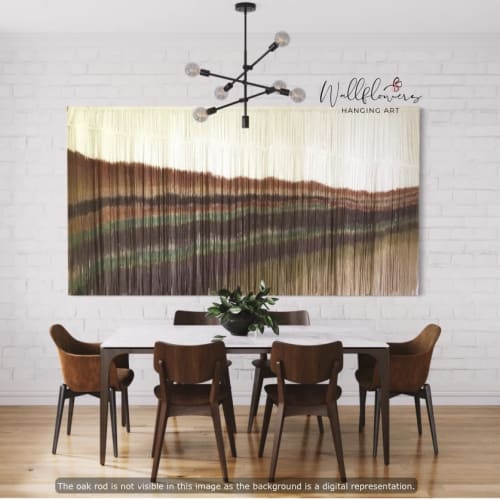 KIMBERLEY Landscape Textile Wall Hanging with Macrame detail | Tapestry in Wall Hangings by Wallflowers Hanging Art