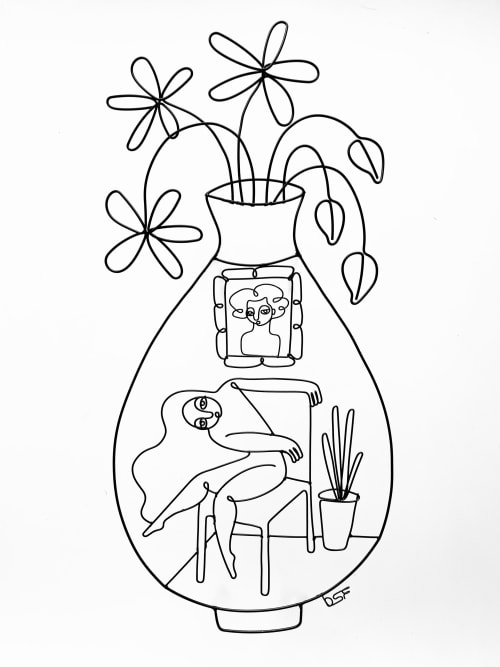 Ode to a Grecian Urn 12 (Take a Seat) | Sculptures by Wired Sculpture Studios