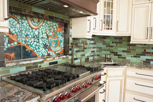 Tile Mural Kitchen Backsplash By Clay Squared To Infinity Seen At Private Residence Minneapolis Wescover