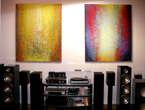 Paintings displayed at Spinners Sound Center Vernon | Paintings by Heidi Thompson Canadian Artist