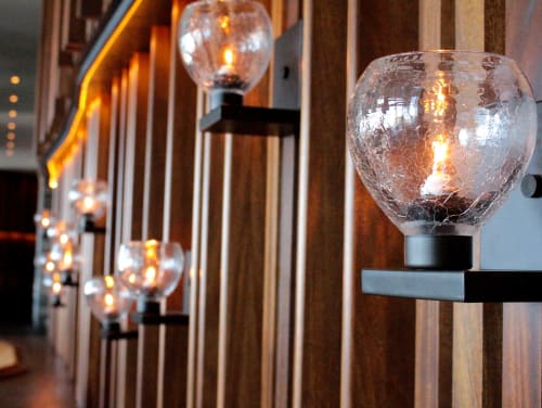 ACQUA Sconce · Amber Crackle · Recycled Glass | Sconces by LUMi Collection